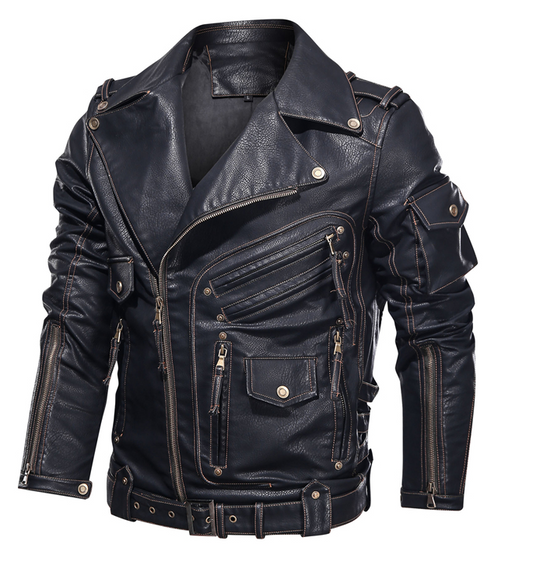 Vintage Leather Men's Coat Jacket Jacket