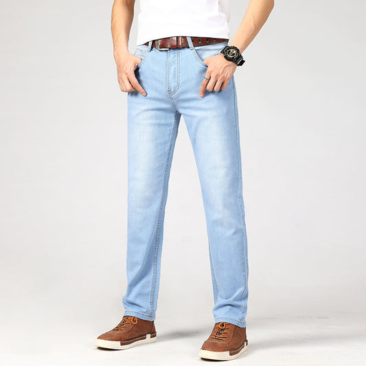 Men's Summer Jeans Men's Straight-leg Pants