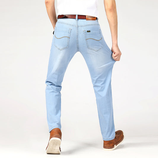Men's Summer Jeans Men's Straight-leg Pants