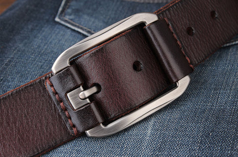 Men's Belt Leather Belt Casual Pidai Pin Buckle
