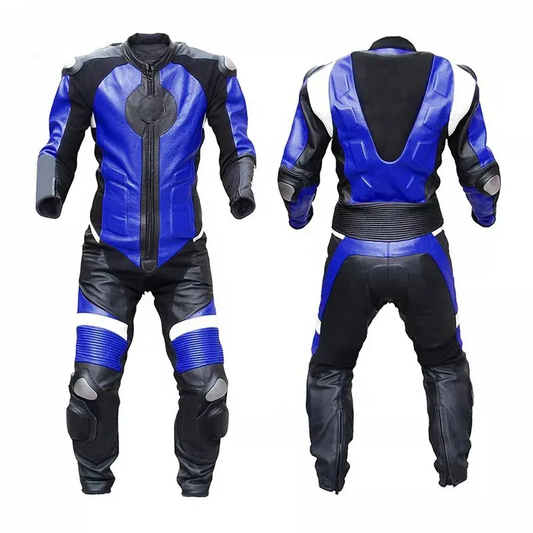 One Piece Men's Motorbike Leather Suit Biker's Racing & Riding Jacket Pant