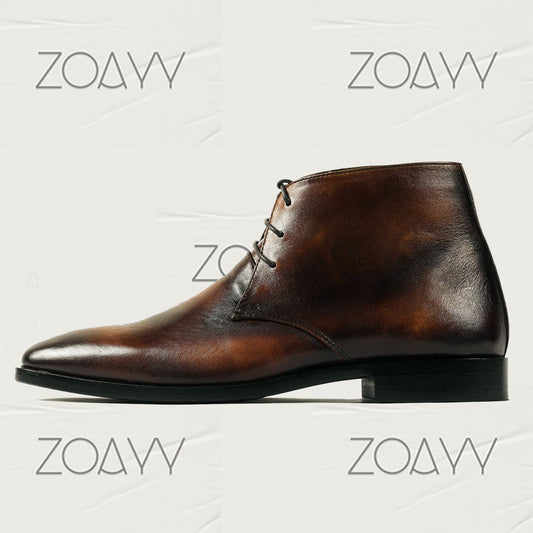 Lyndon Brown genuine leather ankle boots men's shoes