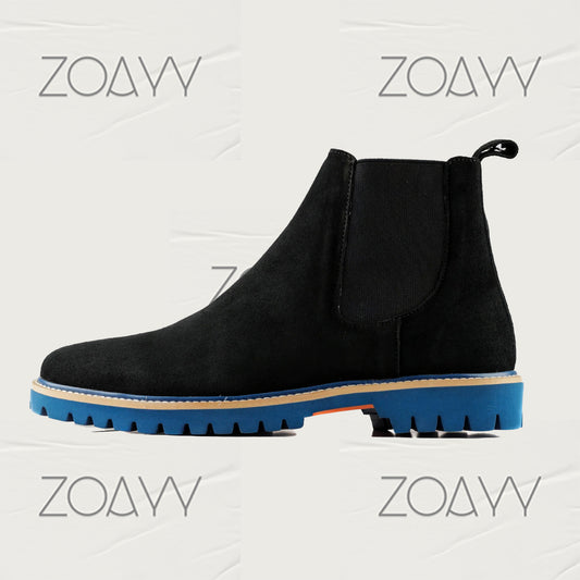 Arturo Black genuine leather ankle boots men's shoes