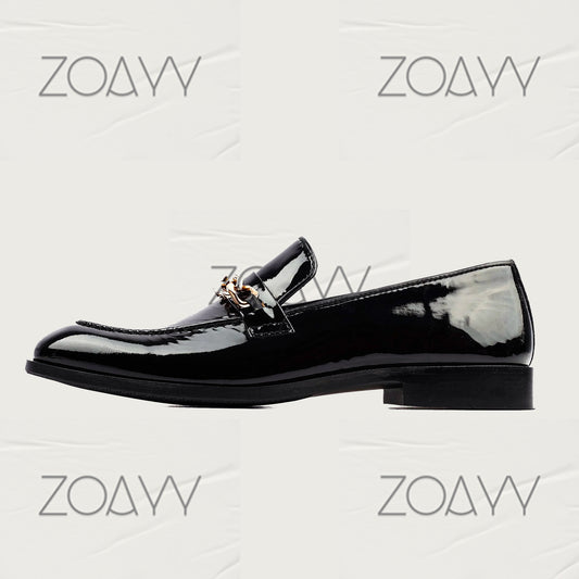 ZOAYY Walter Black shoes genuine leather Handmade Loafers