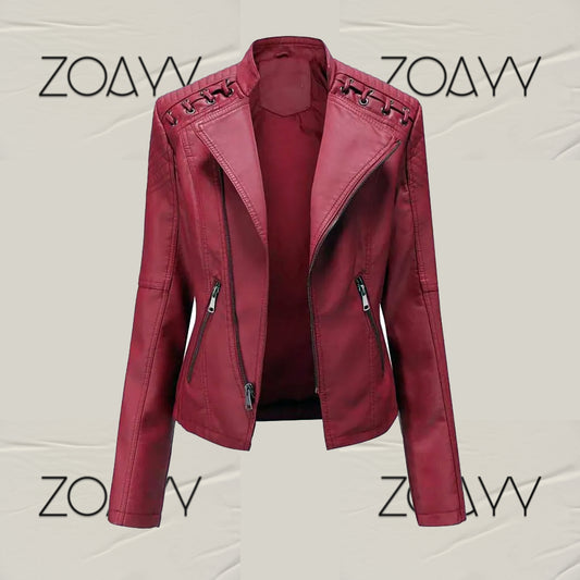 Women's New Design Very Comfortable Genuine Leather Jackets Maroon (HANDMADE)