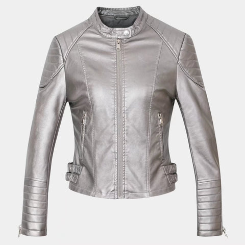 PU leather motorcycle leather jacket