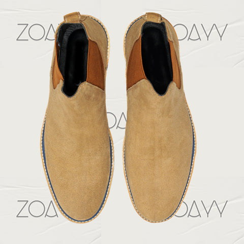 Alvaro Camel genuine leather ankle boots men's shoes