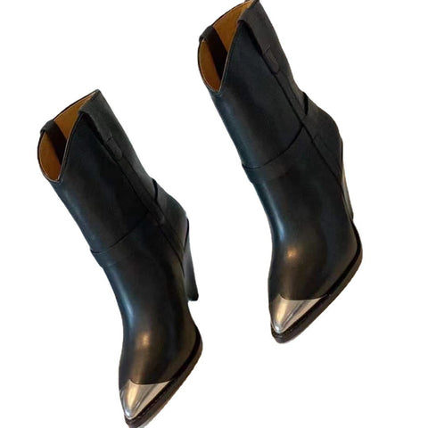 New High Heel Low Tube Pointed Toe Women's Boots Personality
