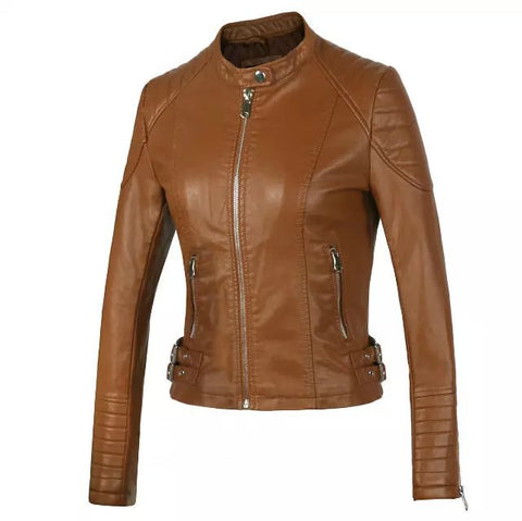 PU leather motorcycle leather jacket