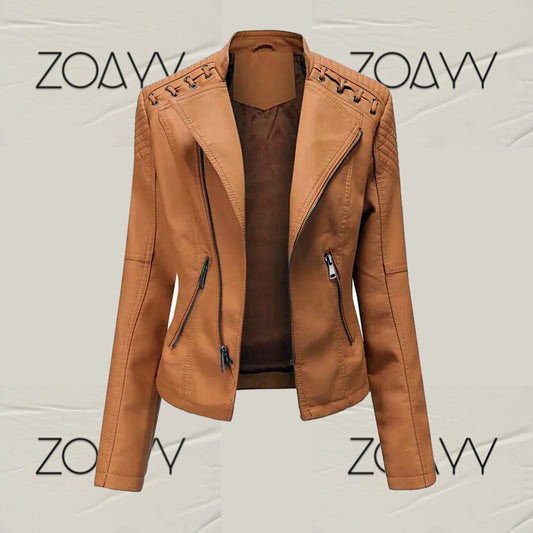 Women's New Design Comfortable Genuine Leather Jacket