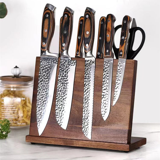 Solid Wood Magnetic Knife Holder Kitchen Creative Multifunctional Storage