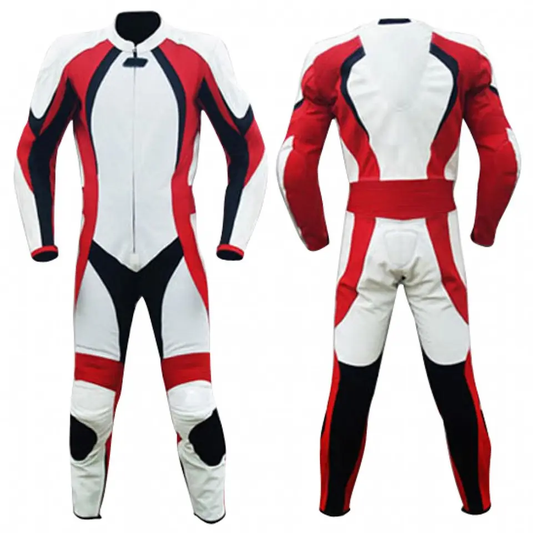 One Piece Men's Motorbike Leather Suit Biker's Racing & Riding Jacket Pant