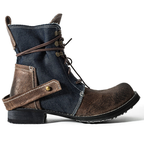 Outdoor Japanese Vintage Shoes Canvas Martin Boots