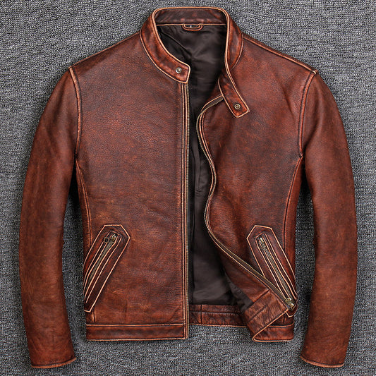 First Layer Cowhide Leather Leather Jacket, Pure Leather Jacket