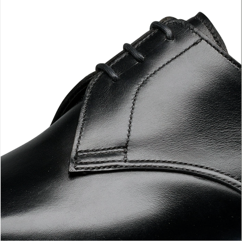 Black Aintree Derby Shoes 100% Handmade Pure Hand Grade Calf Leather