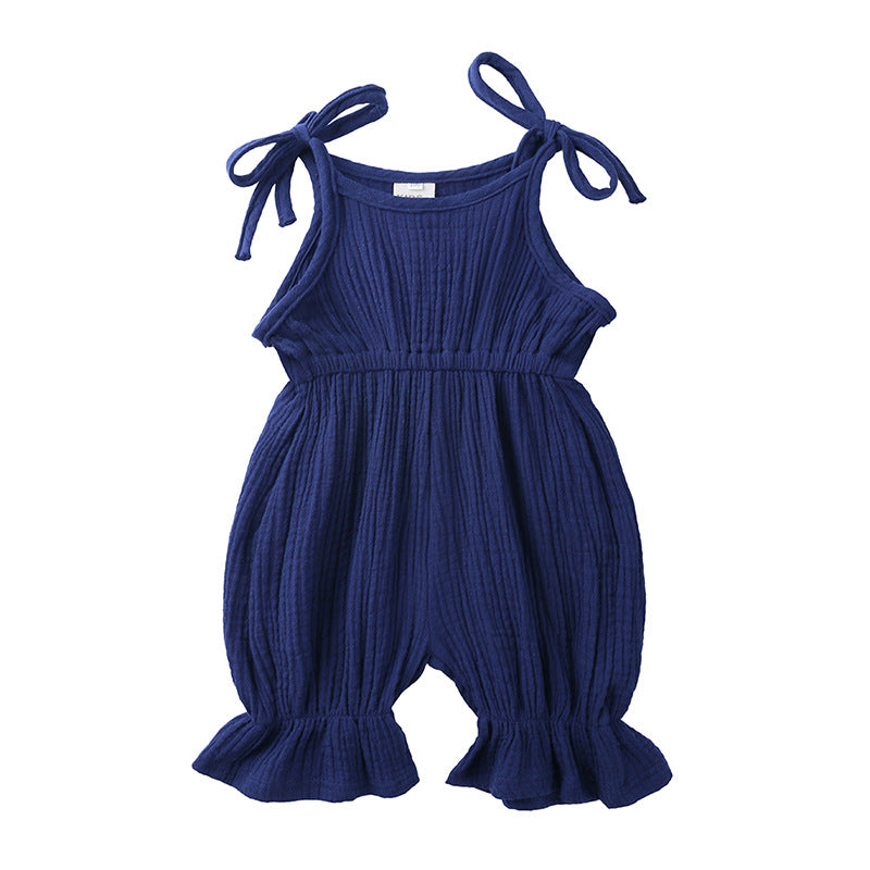 Summer Baby Cotton And Linen Jumpsuit