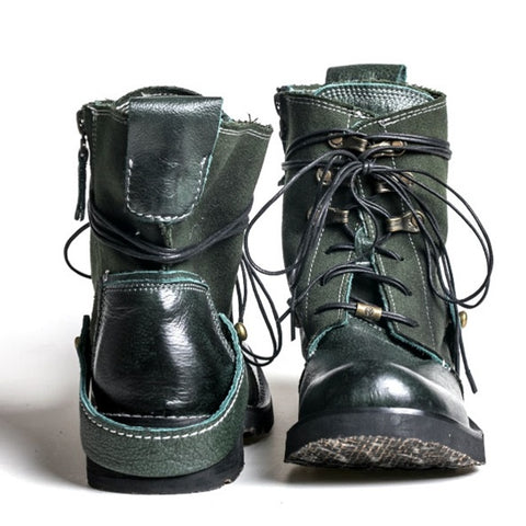 Outdoor Japanese Vintage Shoes Canvas Martin Boots